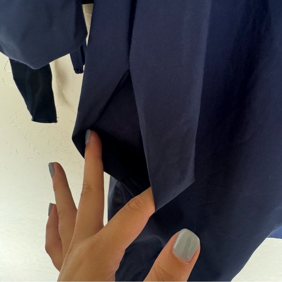 Lafayette 148 Blue Dress Tie Sleeves Modest Church Office - Picture 4 of 9